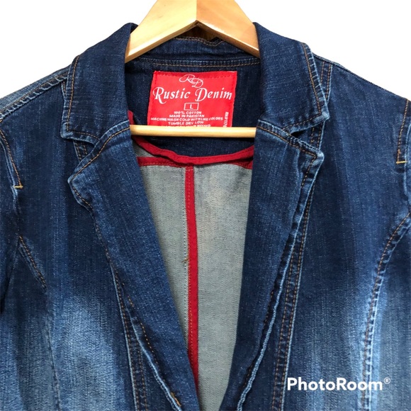 Rustic Denim Denim Jacket/Blazer Size L - Picture 2 of 10